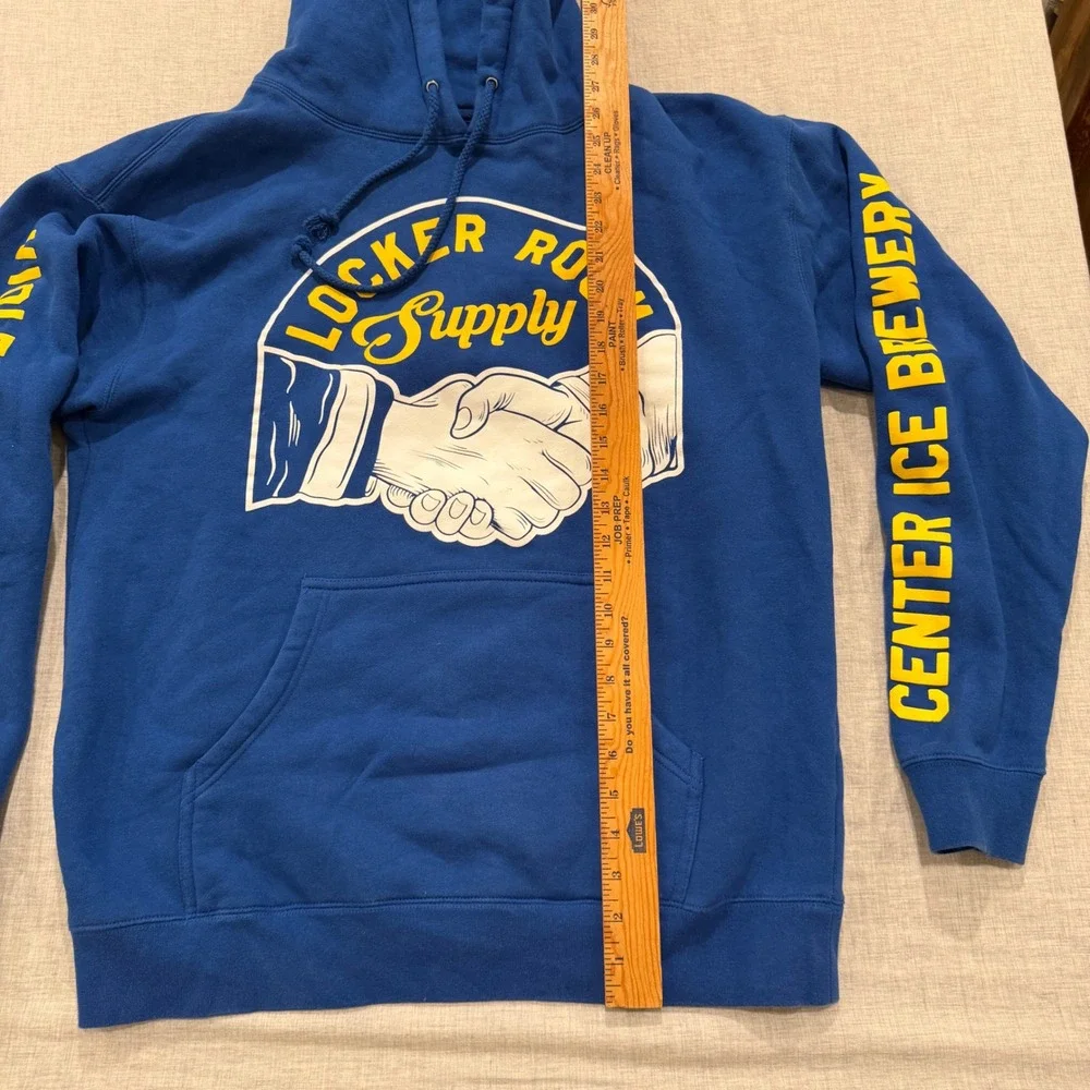 Violent Gentlemen Locker Room Supply Hoodie Blue Center Ice Brewery Mens Large